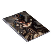  Victoriaans Steampunk Clockwork Time Lady Notitieboek (Rechterzijde)