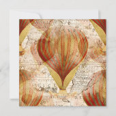 Victoriaans Steampunk-collage van luchtballonnen Kaart (Voorkant)