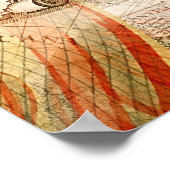 Victoriaans Steampunk-collage van luchtballonnen Poster (Hoek)