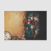 Victoriaans Steampunk Couple Tissuepapier (Voorkant)