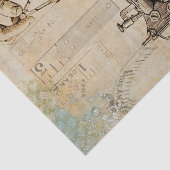 Victoriaans steampunk die de naaimachine inventari tissuepapier (Detail)