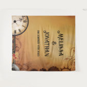 Victoriaans Steampunk Elegance bruiloft Wandkleed (Voorkant (horizontaal))