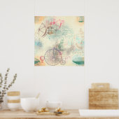 Victoriaans Steampunk | Feminine Soft Pastel Poster (Keuken)