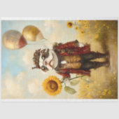 Victoriaans Steampunk Franse Bulldog AS8 Decoupage Tissuepapier (Voorkant)