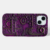 Victoriaans Steampunk Gear Amethist Paarse Case-Mate iPhone Case (Achterkant (horizontaal))
