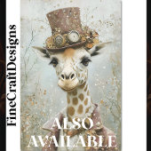 Victoriaans Steampunk Giraffe, Top Hat CA4 Decoupa Tissuepapier