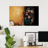 Victoriaans Steampunk Koppel Poster (Thuiskantoor)
