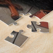 Victoriaans Steampunk Lady Detective Jurk Legpuzzel (Zijkant)