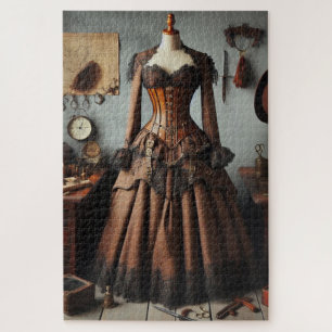 Victoriaans Steampunk Lady Detective Jurk Legpuzzel