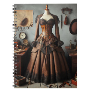Victoriaans Steampunk Lady Detective Jurk Notitieboek