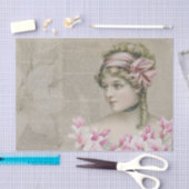 Victoriaans Steampunk Lady Newspapier Tissuepapier (Craft)