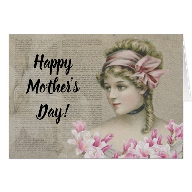 Victoriaans Steampunk Lady Pink Newspaper (Voorkant Horizontaal)