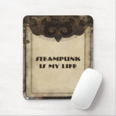 Victoriaans steampunk-leder als Mousepad Muismat (Met muis)