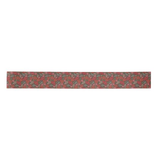 Victoriaans Steampunk Old Lock Key Red Poppies Lint (Voorkant)