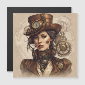 Victoriaans Steampunk Portret van een Vrouw (Voorkant / Achterkant)