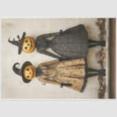 Victoriaans Steampunk Pumpkin Witches AL5 Decoupag Tissuepapier (Voorkant)