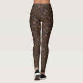 Victoriaans Steampunk Rusty Clockwork Cogs Leggings (Achterkant)