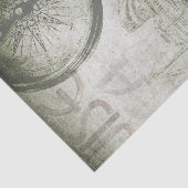 Victoriaans Steampunk Ship Compass Collage Tissuepapier (Detail)