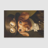 Victoriaans Steampunk Teckel Hond BF5 Decoupage Tissuepapier (Voorkant)