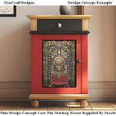 Victoriaans Steampunk Treinmotor G8 Decoupage Tissuepapier