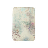 Victoriaans Steampunk | Waterverf Grunge Pastel Badmat (Voorkant Verticaal)