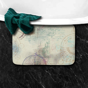 Victoriaans Steampunk   Waterverf Grunge Pastel Badmat