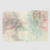 Victoriaans Steampunk | Waterverf Grunge Pastel Golfhanddoek (Horizontaal)