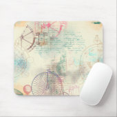 Victoriaans Steampunk | Waterverf Grunge Pastel Muismat (Met muis)