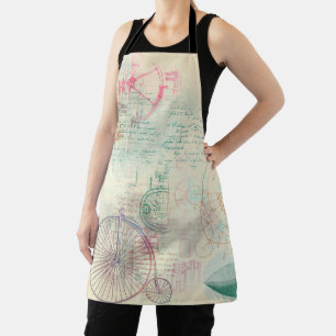 Victoriaans Steampunk Waterverf Grunge Pastel Schort