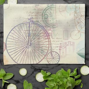 Victoriaans Steampunk   Waterverf Grunge Pastel Theedoek