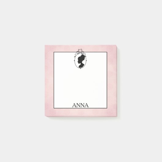 Victoriaans stijl 60s Cameo Post-It Notes (Voorkant)