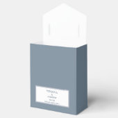 Victoriaans-stijl bruiloft in blauw met witte bloe bedankdoosjes (Geopend)