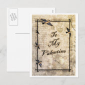  Victoriaans stijl Valentijn briefkaart (Voorkant / Achterkant)