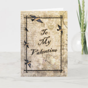  Victoriaans stijl Valentijn Feestdagen Kaart
