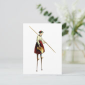 Victoriaans Stilt Walker Vrouw Briefkaart (Staand voorkant)