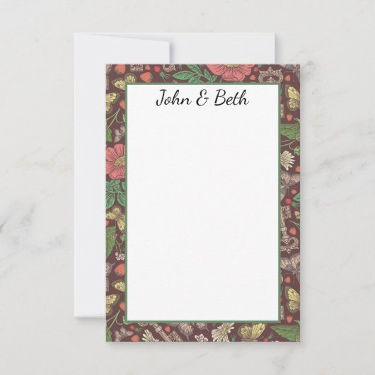 Victoriaans stoampunk  vlindersleutels bedankkaart (Voorkant)