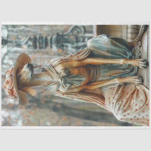 Victoriaans Stone als Great Dane Decoupage Tissuepapier (Voorkant)