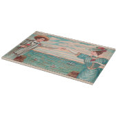 Victoriaans strand liefde dressy oceaan bruiloft p snijplank (Hoek)