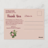 Victoriaans Struik Garden Weddenschap Hartelijk da Briefkaart (Achterkant)