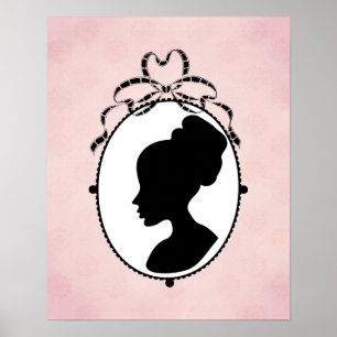 Victoriaans Style 60s Cameo Poster