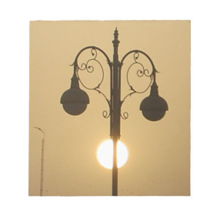  Victoriaans Sunset Street Light Art Design Notitieblok