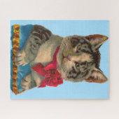 Victoriaans tabby cat legpuzzel (Horizontaal)
