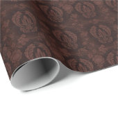 Victoriaans Tapestry  Damask Brown Classic Cadeaupapier (Rol Hoek)
