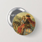  Victoriaans tapijt, broer en zuster Ronde Button 5,7 Cm (Voorkant /achterkant)