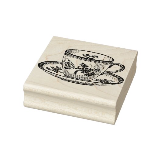 Victoriaans  Teacup Rubber Stamp Rubberstempel (Stempel)