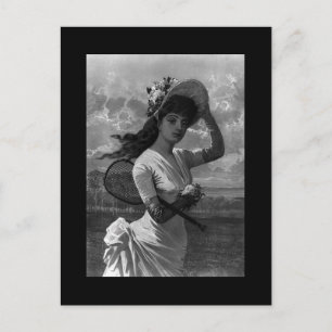 Victoriaans Tennis Lady Briefkaart