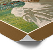  Victoriaans tennismeisje Poster (Hoek)