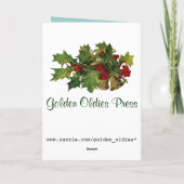 Victoriaans Terriër Hond Kerst Kaart (Achterkant)