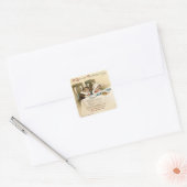  Victoriaans Thanksgiving gepersonaliseerd Vierkante Sticker (Envelop)