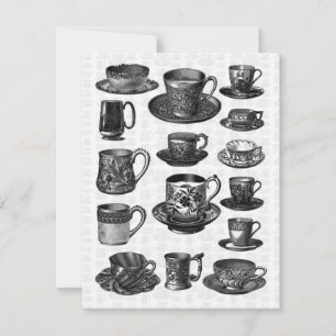 Victoriaans theepartij kaart